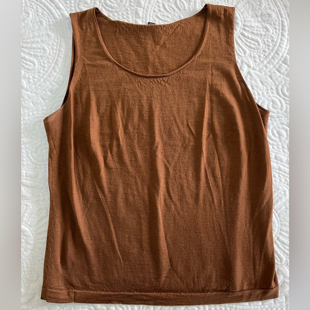 Lafayette 148 Wool Scoop Neck Tank Top
